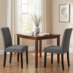 Modern Fabric Dining Chairs,Elegant Design Kitchen & Dining Room Chairs with High Back for Home Dining Space (Gray, Set of 2)