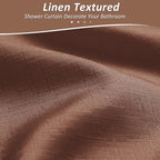 Naturoom Rustic Brown Shower Curtains for Bathroom,Ombre Cloth Fabric Shower Curtain Set with 12 Hooks Denim Blue Bathroom Decor 72 x 72