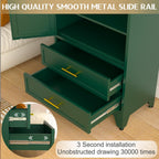 GAIOUS 71" Metal Armoire Wardrobe Closet, Metal Wardrobe Cabinet with Hanging Rod (Green)