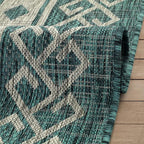 Antep Rugs Patio 8x10 Outdoor/Indoor Southwest Aztec Native Area Rug (Green, 7'10" x 10')