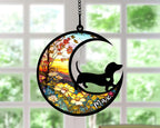 Personalized Dog Memorial, Custom Name Dachshund Dog Christmas Ornament with Name, Custom Breeds, Pet Loss Light Catcher, Gifts for Lovers Loss of Pet Sympathy on Mothers Day Christmas