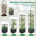 Raised Garden Bed with Trellis, Tomato Planter with Trellis, 68.7" Tomato Cage, Self-Watering, Expandable Structure, Indoor & Outdoor tomato pot for Climbing Plants, Vegetable Vines & Flowers