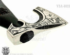 SHINY CRAFTS-Viking Axe Mens Axes Gifts for him Hatchet with Leather Sheath-Handmade Viking Axe with Carbon Steel Head Ashwood Handle Viking Gifts for Men with Premium Quality Leather Sheath (SCA 23)