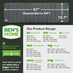 BEN'SHOME® Couch Cushion Support Board, Fix Sagging Sofas | 58-67" x 19.7"