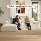 2 Square Cloud Footstool for Living Room, No Assembly Modular Corduroy Convertible Seat, Modern Style Sofa Accessory for Lounge or Bedroom