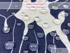 Inflatable Footstool Ottoman Navy Leaves Round 21x9 Inch Patio Foot Stools and Ottomans Portable Footrest