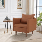 Sepnine Accent Chairs for Living Room Chairs Brown Reading Chair for Bedroom Arm Chair Mid Century Modern Club Chairs Upholstered Comfy Chair for Apartment, Waiting Room