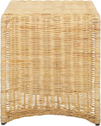 SAFAVIEH Home Collection - Zendy Light Natural Rattan Accent Table, Coastal Waterfall Silhouette, Fully Assembled (ACC6508A)