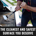 Grillaholics Grill Brush for Outdoor Grill - Safe Bristle Free BBQ Brush with Built-in Scraper – The Perfect Grilling Accessory for Cleaner Grilling