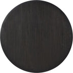 Coaster Home Furnishings - Leandro - Wood - Round Dining Table with Pedestal Base, Ash Veneer and Curved Edges - Dining Room & Kitchen - 60-Inch - Burnished Black - 115390