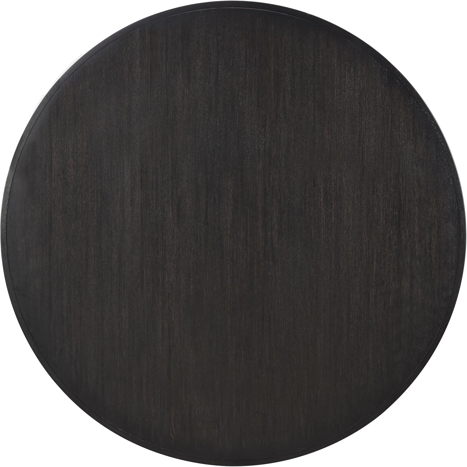 Coaster Home Furnishings - Leandro - Wood - Round Dining Table with Pedestal Base, Ash Veneer and Curved Edges - Dining Room & Kitchen - 60-Inch - Burnished Black - 115390