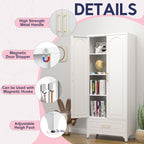 UNICOLY Pantry Kitchen Cabinet with Drawer, 75" Tall Pantry Storage Cabinet | , Metal Storage Cabinets with Doors and Shelves, Large Freestanding Cupboard for Dining Room, Assembly Required, White