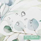 MitoVilla Sage Green Extra Long Shower Curtain 72 x 84, XL Spring Floral Fabric Cloth Shower Curtains for Chic Modern Bathroom Decor, Summer Watercolor Eucalyptus Leaf Shower Curtain