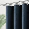 Shower Curtain Fabric Washable for Stall, Waffle Weave 36 Inches Heavy Duty Navy Shower Curtain, Half Size Waterproof 256GSM Spa Luxury Shower Curtains with 6 Metal Hooks,36Wx72H Navy Blue