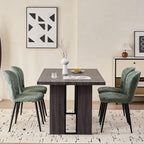 Green Chenille Dining Chairs Set of 4 Accent Chair for Kitchen | Modern Upholstered Chenille Fabric Accent Chairs for Dinner Living Room Curved Wingback Adjustable Feet(Only Chairs)