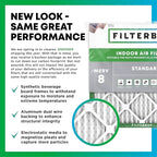 Filterbuy 14x14x2 Air Filter MERV 8 Essential Dust & Allergy Defense (5-Pack), Electrostatic Pleated HVAC AC Furnace Filters Replacement, Made in USA (Actual Size: 13.50 x 13.50 x 1.75)