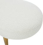 SAFAVIEH Couture Collection Corinna Glam Ivory Boucle/Gold Leg Oval Bench