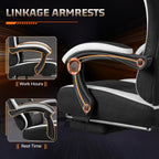 Homall Gaming Chair with Massage & Footrest, Ergonomic Computer Office Chair, High-Back Racing Style Reclining Chair with Adjustable Lumbar Support, Breathable Tech Fabric for Adults (Black)