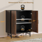 Sideboard Buffet Cabinet with Storage, Kitchen Storage Cabinet with Adjustable Shelf, 2-Door Console Table Accent Cabinet for Living Dining Room, Entryway, Hallway, Credenza, Coffee Liquor Bar, Rustic