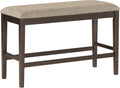 Lexicon Baronscourt Farmhouse Small Entryway Bench - 39 Inch, Upholstered Counter Height Solid Wood Frame, Padded Top, Easy Assembly , 26"Seat Height, Farmhouse End of Bed Bench For Bedroom,Dark Brown