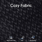 Hobestluk Giant Memory Foam Bean Bag, No-Assembly, Chevron Black Large | High Density Memory Foam, Washable & Removeable Cover, Durable Zipper, Skin Friendly Fabric, Soft Faux Fur, No Assembly