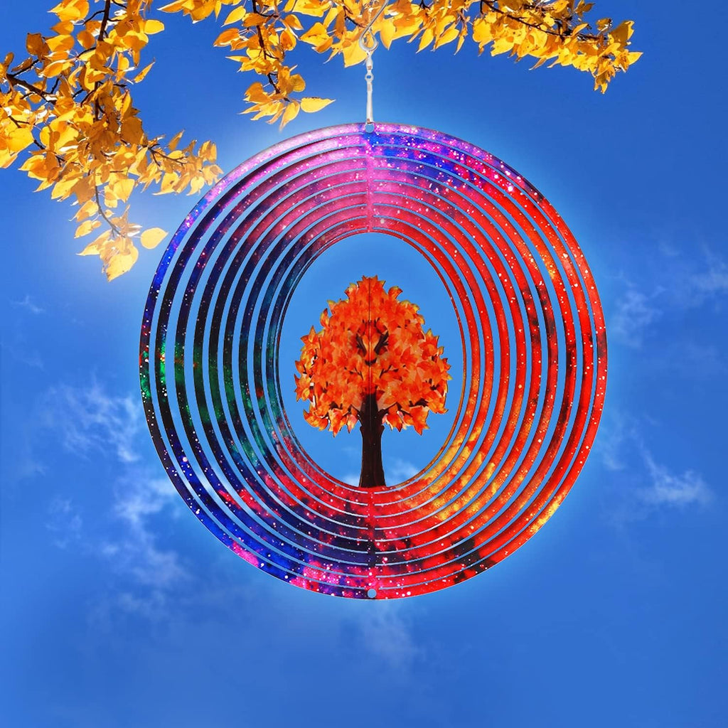 Spring Song Tree of Life 3D Kinetic Wind Spinner for Yard and Garden Stainless Steel Spinner Indoor and Outdoor Hanging Decor Crafts Ornaments Kinetic Art Spinner Hanging Wind Spinners Decor Gifts