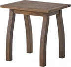 Selma Accent Table: Modern Acacia Wood Side Table - Compact 19x19 Inch End Table for Small Space Living & Home Office Use