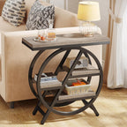 LITTLE TREE Set of 2 End Table, 4-Tier Narrow Side Table