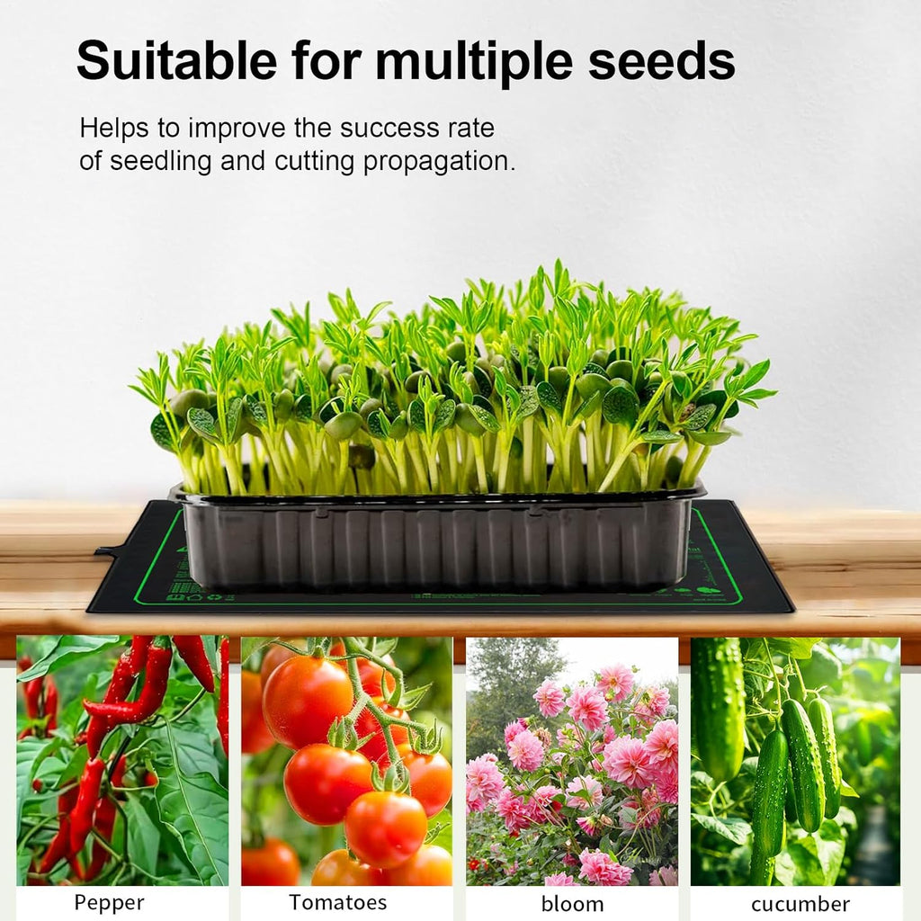 Upgrade 20"x20" Durable Waterproof Seedling Heat Mat with ETL Certified, Warm Hydroponic Heating Pad for Germination,Indoor Gardening,Brewing and Greenhouse