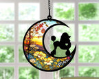 Personalized Dog Memorial, Custom Name Poodle Dog Christmas Ornament with Name, Custom Breeds, Pet Loss Light Catcher, Gifts for Lovers Loss of Pet Sympathy on Mothers Day Christmas