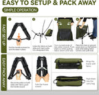 MARCHWAY Lightweight Folding High Back Camping Chair with Head Support, Stable Portable Compact for Outdoor Camp, Travel, Beach, Picnic, Festival, Hiking, Backpacking (Highback Green)