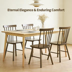 DUHOME Windsor Dining Chairs Set of 2, Farmhouse Mid Century Modern Wooden Spindle Back Kitchen Chairs with Comfortable Seat，Wood Dining Chairs for Dining Room, Living Room & Bistro