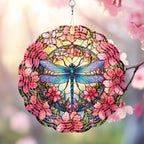 Dragonfly Wind Spinner, 3D Hanging Stainless Steel Garden Spinner, Wind Spinner Hanging for Outdoor & Indoor Décor, Unique Gifts for Yard Garden Decoration or Patio Décor (Dragonfly)