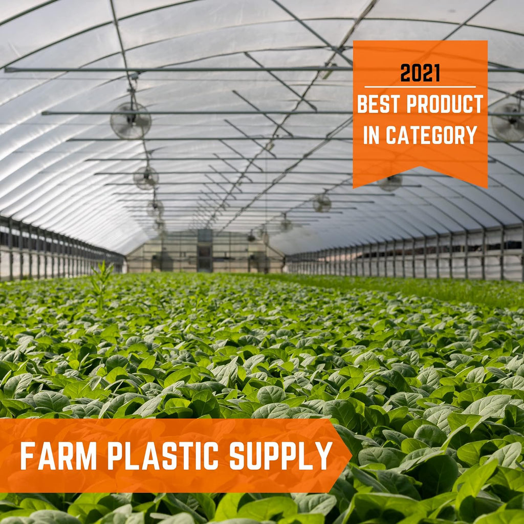 Farm Plastic Supply - Clear Greenhouse Plastic Sheeting - 6 mil - (25' x 75') - 4 Year UV Resistant Polyethylene Greenhouse Film, Hoop House Green House Cover for Gardening, Farming, Agriculture