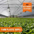 Farm Plastic Supply - Clear Greenhouse Plastic Sheeting - 6 mil - (25' x 18') - 4 Year UV Resistant Polyethylene Greenhouse Film, Hoop House Green House Cover for Gardening, Farming, Agriculture