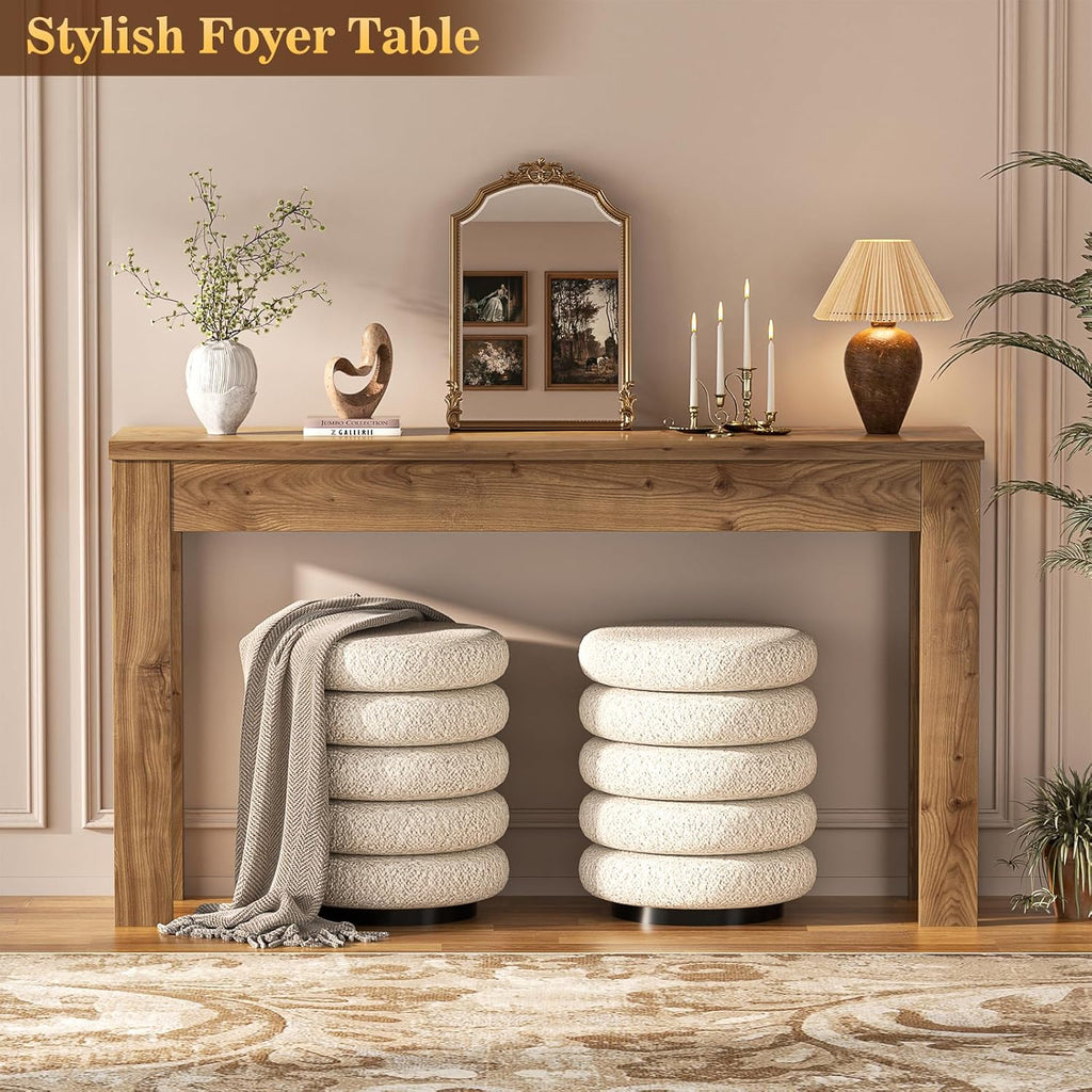 Armocity Console Table for Entryway, 47" Farmhouse Sofa Tables Narrow Long | Entry Way Table Behind Couch, Hallway Table for Entrance, Living Room, Foyer, Brown Oak