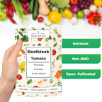 Woods Creek Seeds: Beefsteak Tomato Seeds for Planting - Heirloom Tomato Seeds for Planting Outdoors, Indoors, Patio or Home Plant Garden - Non-GMO Seed Pack of Large Juicy Tomatoes