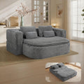 75'' Folding Sleeper Sofa Bed, Memory Foam Fold Out Couch, Foldable Full Size Guest Bed Mattress, Modern 2-in-1 Floor Deep Seat Sleeper Sofa with 4 Pillows and Blanket (Corduroy, Gray)