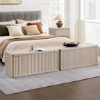 SICOTAS Storage Bench 40.2" Wide Shoe Bench with Lift Top Large Wooden Storage Chest Trunk Modern Blanket Chest with 2 Safety Hinges & Seating for Bedroom Entryway Living Room Hallway