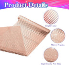 4 Packs Rose Gold Disco Table Runner, 12 x 108 Inches Glitter Silver Party Table Runners Mirror Foil Table Decor for 70s 80s Disco Bachelorette Dance Birthday Party
