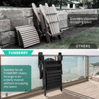 FUNBERRY Folding Adirondack Ottoman Set of 2, HDPE All Weather Outdoor Foot Rest, Easy Storage Patio Footstool, Ottomans and Footstools for Outside