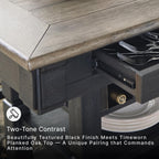 Signature Design by Ashley Counter Height Table with Storage, Farmhouse
