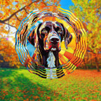 German Shorthaired Pointer Dog Wind Spinners Outdoor Dog Memorial Gifts, 3D Metal Kinetic Hanging Garden Wind Spinner, Spinner Decor, Wind Sculptures for Outdoor & Indoor, Window, Yard Decor (GSP 2)