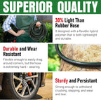 Heavy Duty Garden Hose 10ft, NON-EXPANDABLE Flexible Water Hose, Kink Resistant Lightweight Hybrid Hose, Leakproof Hose Male to Female Fittings