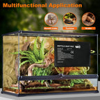LUCKY HERP Reptile Heat Pad 8x12 Inch 16W Under Tank Terrarium Heating Mat, Reptile Heat Mat, Reptile Heating Pad for Turtle, Lizard, Hermit Crab, Frog, Snake