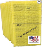 Fast-Shipped-Filters 10 Pack 18x24 Replacement Filter Pads Compatible with MicroPower Guard One Hour Air Cleaner Refill Yellow (10, Yellow, 18x24)
