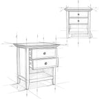 SIMPLIHOME Amherst Solid Wood 24 inch Wide Traditional-Style Bedside Nightstand Tables in Hickory Brown for the Living Room and Bedroom (Set of 2)