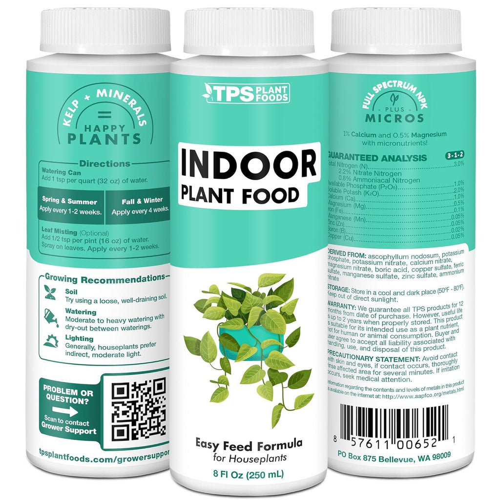 TPS NUTRIENTS Indoor Plant Food for Houseplants, Liquid Fertilizer, 32 oz (1 Quart)