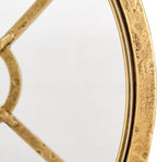 SAFAVIEH Couture Collection Tauri Brass Metal Glass Top Round Accent Table (Fully Assembled)