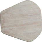 Bloomingville Lightweight Eco Stone Indoor/Outdoor Table, Travertine Finish, Natural